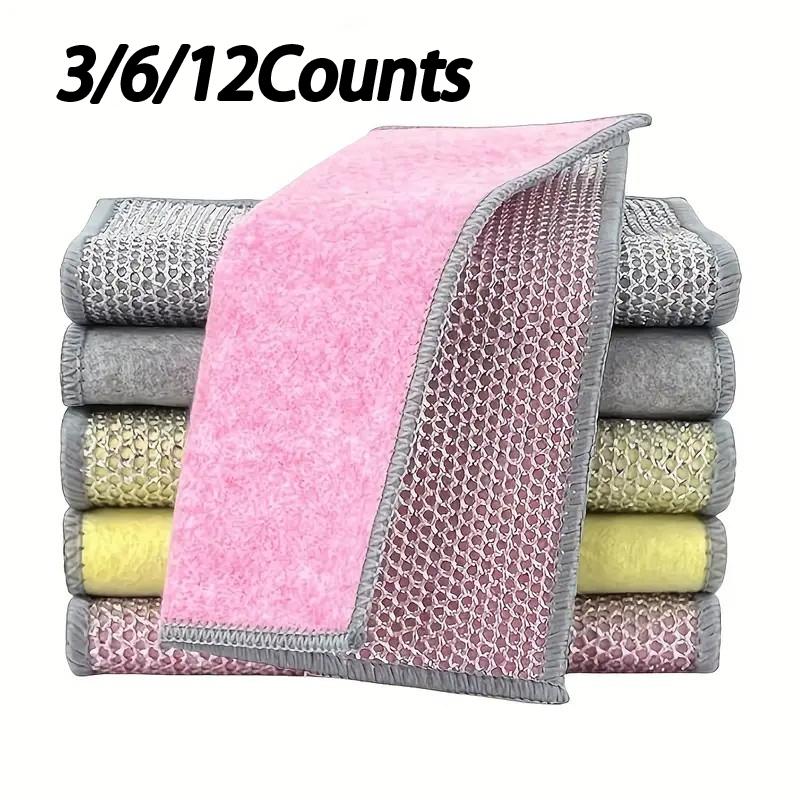 Multi-Purpose Steel Wire Dishwashing Cloth, Wiping Cloth, Scratch-Free, Odorless, Wet & Dry Use, Kitchen Cleaning Sponge for Dishes and Stove