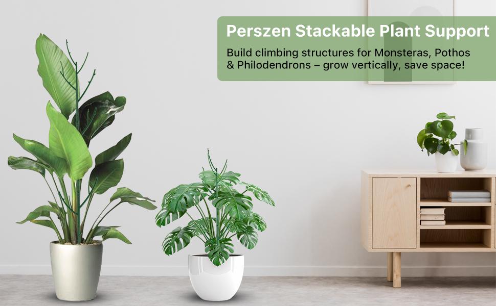 6 Pack Stackable Monstera Plant Support, Plant Stakes for Indoor and Outdoor Plants Use, Garden Stakes for Climbing and Potted Plants, Pothos, Philodendron