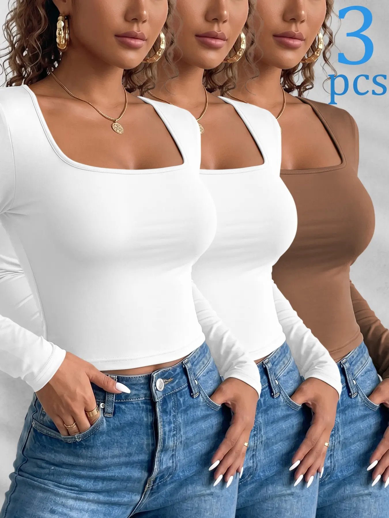 White + White + Coffee Brown