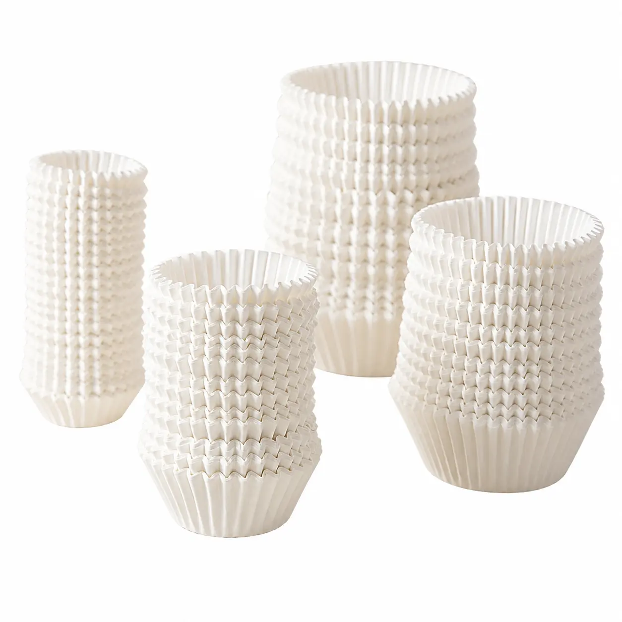100-Piece Set of Premium Solid-Color Baking Liners for Muffins and Cupcakes – Large-Sized Disposable Paper Cups Made from Food-Grade Parchment with Grease-Resistant Coating for Even Baking and Easy Release
