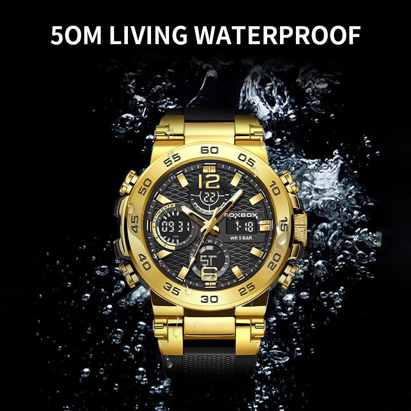FoxBox Large Disc Silicone Strap Electronic Time Scale Design Luminous Pointer Round Fashion Luxury Waterproof Wear Quartz watch gift Springtok reloj FoxBox Large Disc Silicone Strap Electronic Time Scale Design Luminous Pointer Round Fashion Luxury Waterproof Wear Quartz watch gift Springtok reloj