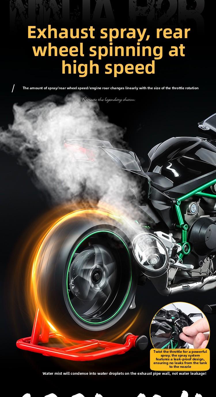 Dynamic 1:9 Scale Alloy Motorcycle Model, High Precision, Realistic Details, Exhaust Effect, Cool, Collectible Quality