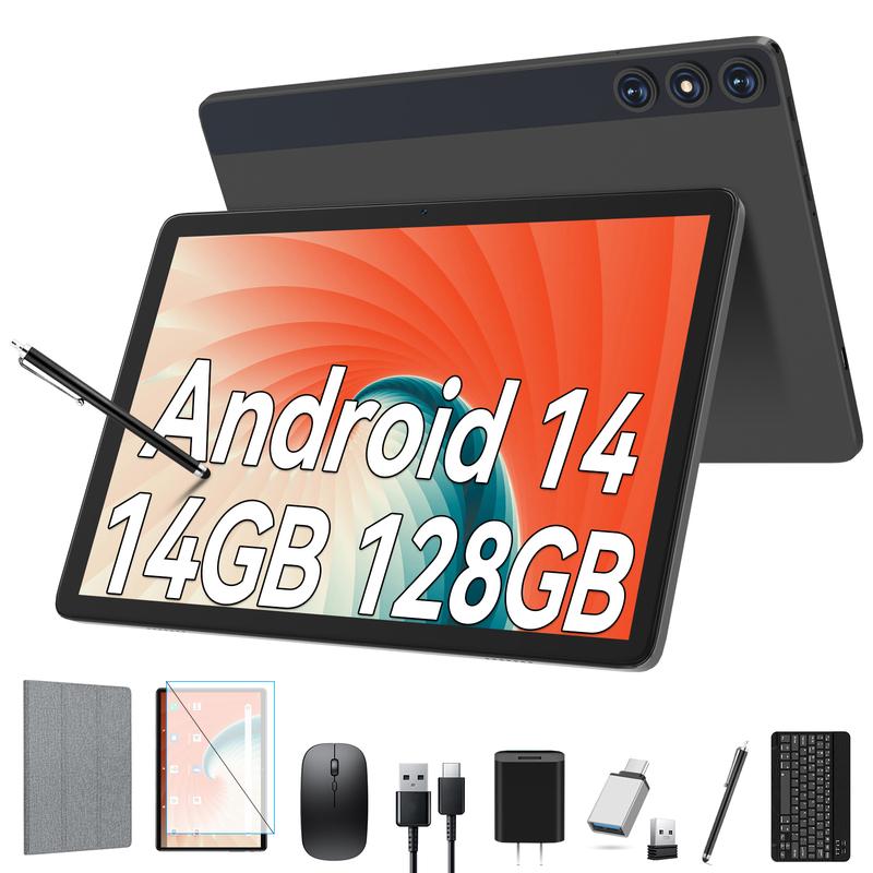Android 14 Tablet, 128GB+14(8+6 Expand)GB, 10 inch 4G Phone, 5G WIFI+Cellular, Octa-Core, Dual Sim Card Slot, 13MP Camera,GPS,1TB Expand,1920*1200 FHD IPS,8000mAh,Face Unlock, Bundle with Keyboard, kids Android pad 2026 Newest Tablet springtok Android 14 Tablet, 128GB+14(8+6 Expand)GB, 10 inch 4G Phone, 5G WIFI+Cellular, Octa-Core, Dual Sim Card Slot, 13MP Camera,GPS,1TB Expand,1920*1200 FHD IPS,8000mAh,Face Unlock, Bundle with Keyboard, kids Android pad 2026 Newest Tablet springtok