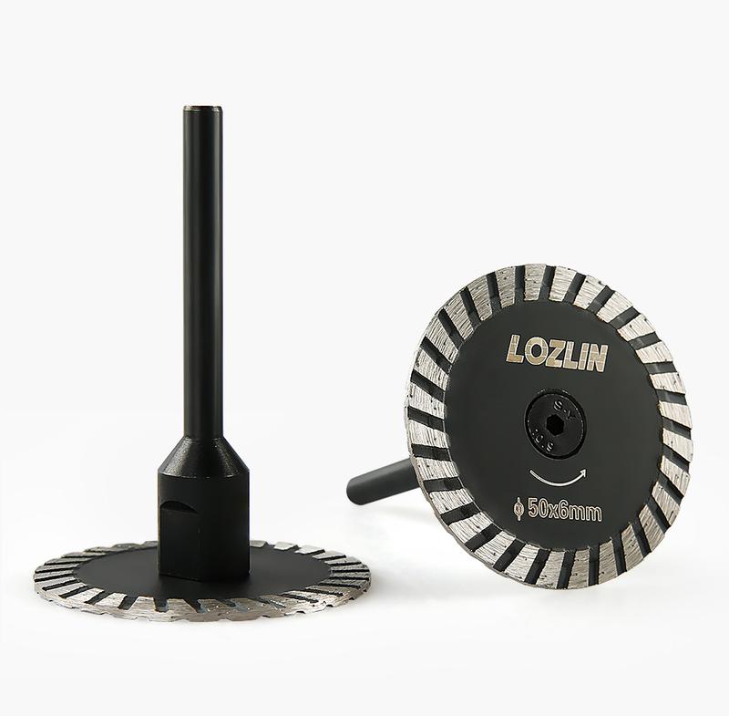 LOZLIN 3PCS 2" Mini Diamond Saw Blades - Precision Cutting & Engraving for Marble, Granite & Stone - Straight Grinder Mounted Stone Carving Tools
