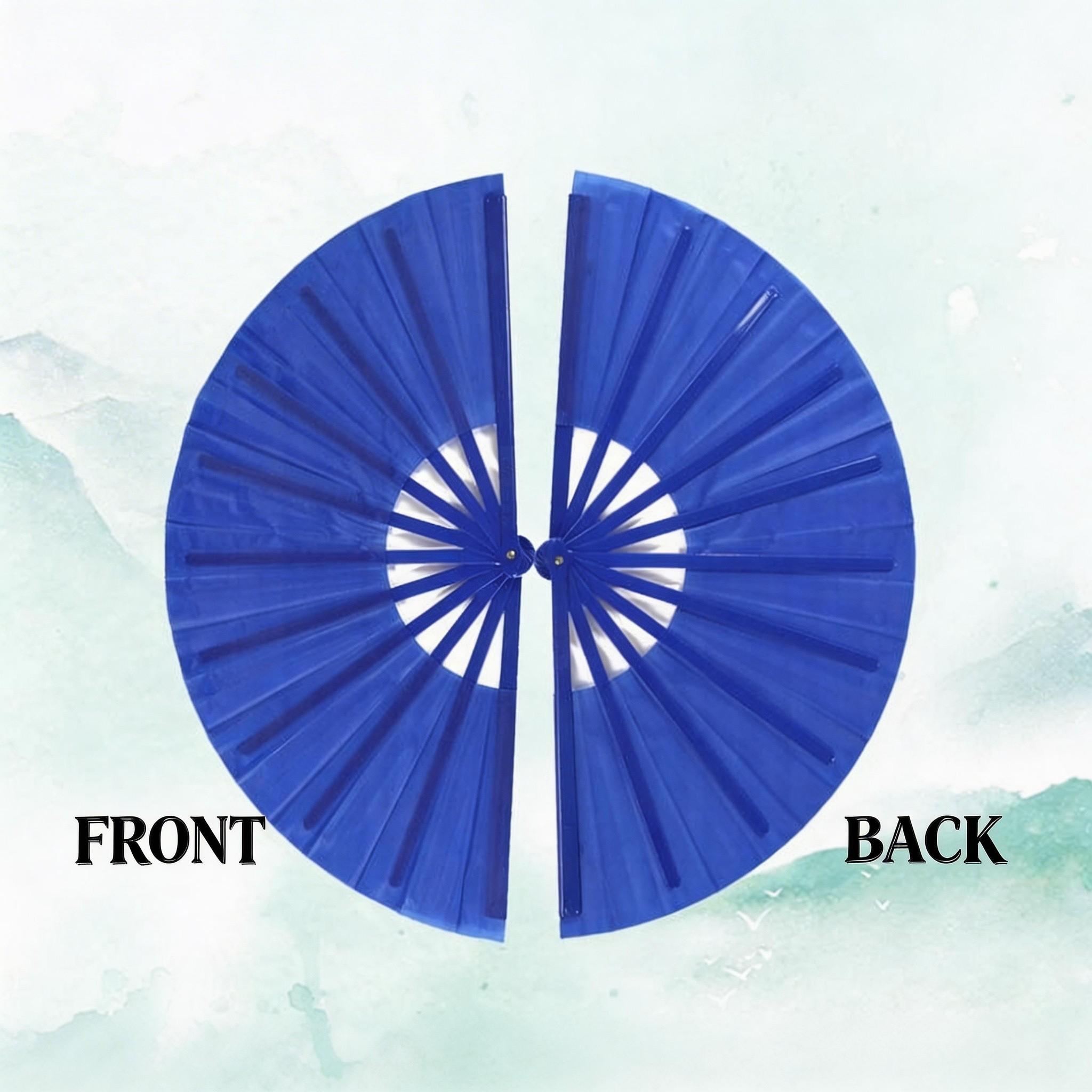 2 Pcs Colorful Kung Fu Sound Fans, 10 Inch Chinese Dance Plastic Fan, Martial Arts Performance Tai Chi Dual-Sided Folding Fan
