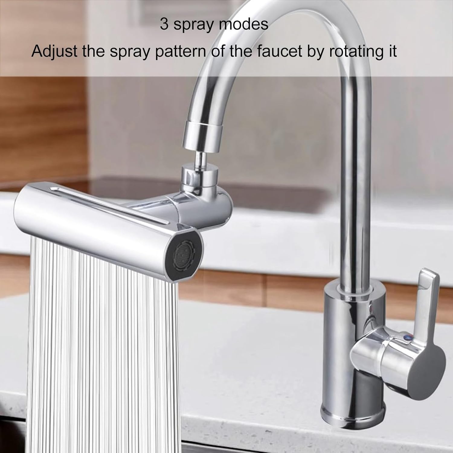 1PCS Faucet Extender Faucet Adapter Swivel Aerator Kitchen Sink Aerator Kit Sink Extender Lengthen Sprayer Ingredient Bubbler