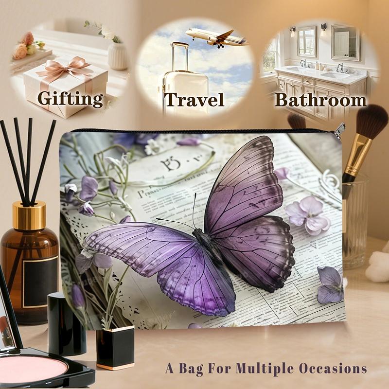 Different butterflies selection Pattern Makeup Bag, Multi-functional Storage Bag, Travel Makeup Bag, Suitable for Leisure Travel, Business Trips3.31PYT-2