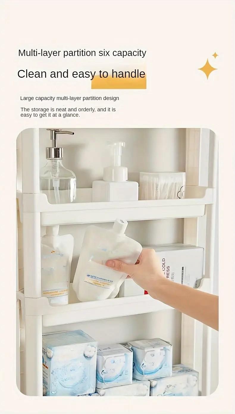 ULTRA-THIN Behind Door Storage Rack - 8-Tier Space Saver for Bathroom & Kitchen! No Drilling, Fits Narrow Gaps, Plastic  (Small Space Essential!) Organiser shoe rack organizer shoe rack organizer