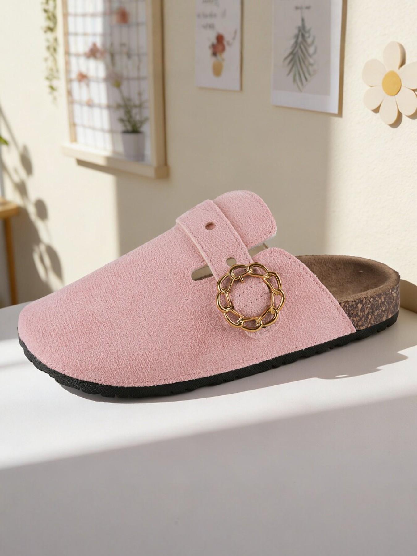 Women's Slip-On Mules, Macaron Color Perforated Sandals, Breathable Lightweight, Non-Slip Sole, Casual Daily Wear, All Seasons