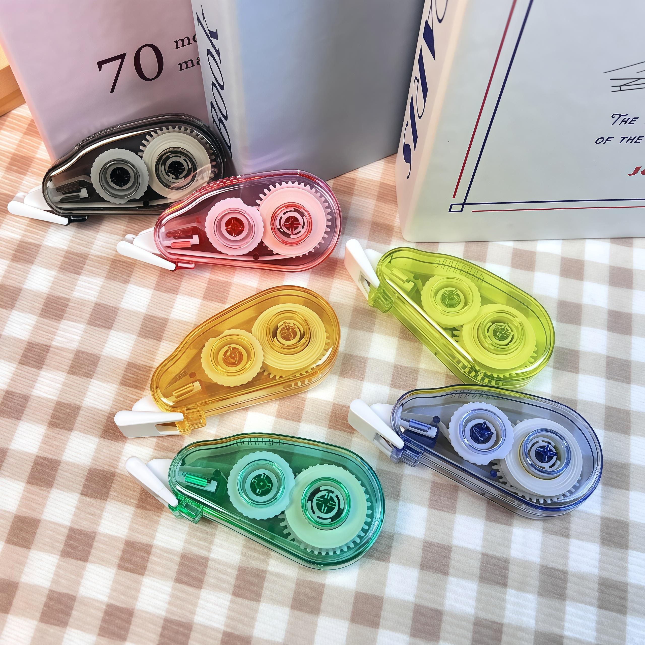 12/6 Piece Compact Transparent Correction Tape Set, Portable Design, Smooth Durable, No Residue, Ergonomic Handle, Office School Supplies