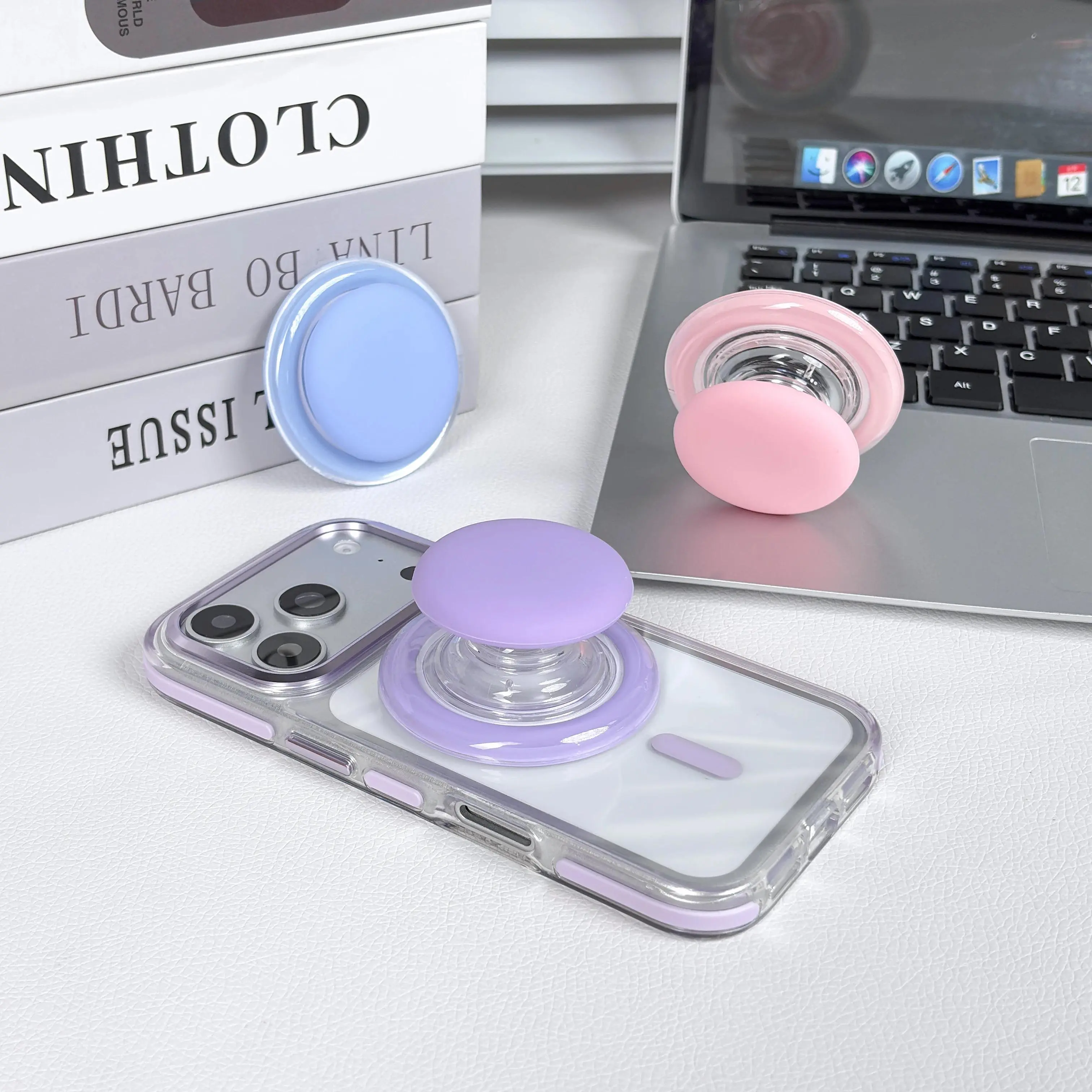 Mushroom Silicone Airbag Magnetic Phone Holder Multifunctional Portable Holder Desktop Holder Phone Accessories For iPhone 17-12