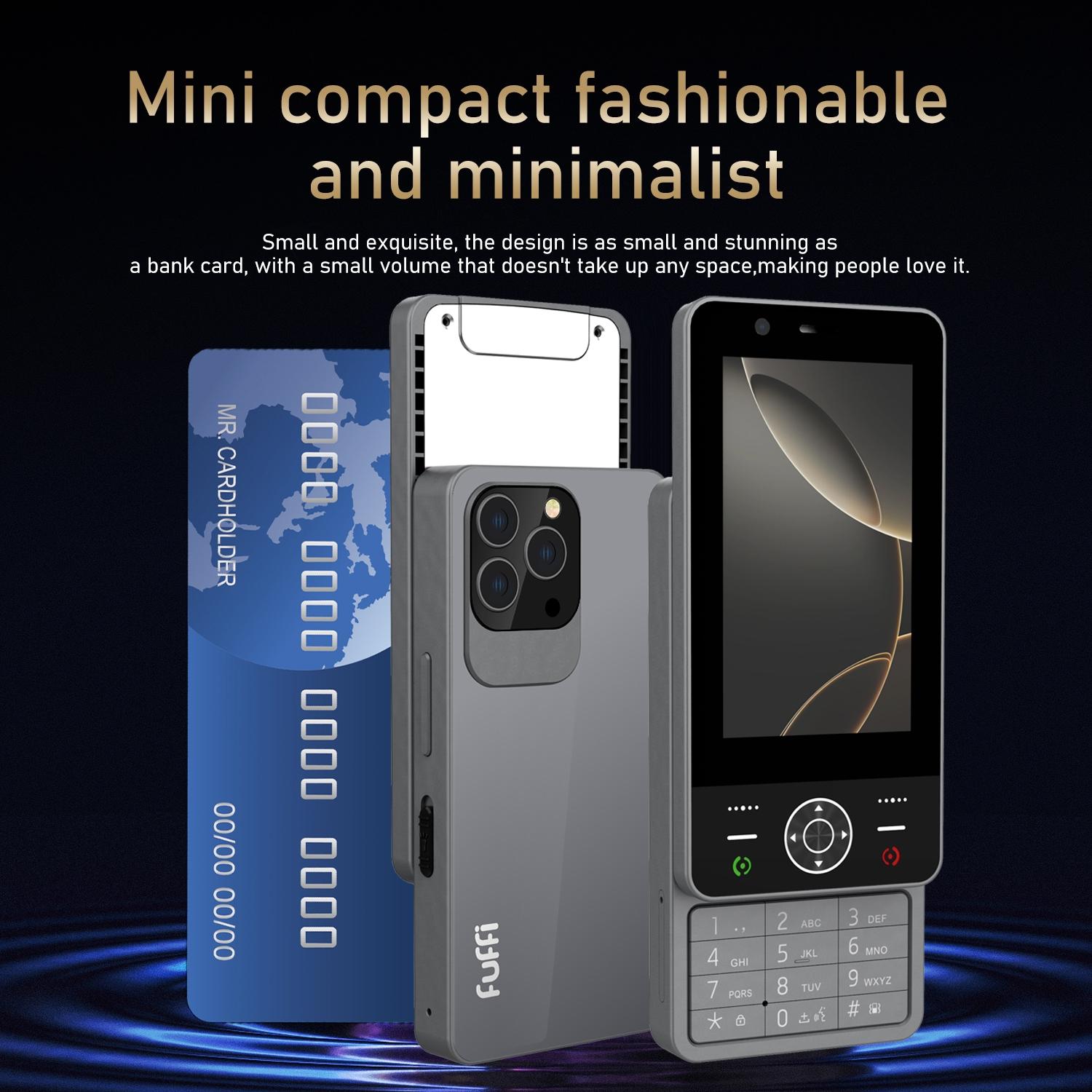 FUFFi-Sliding SmartPhone 4G Network, Mini 4.0 Inch Display, Dual Sim Card Slot, 2+16GB Storage, 2+2mp Camera, Ideal for Everyday Use