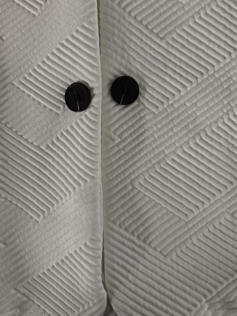 Women's Autumn Pure Color Mid-Length Loose-Fit Office Jacket, Casual Commuter Blazer with Double Buttons, Stylish Lapel Coat Women's Autumn Pure Color Mid-Length Loose-Fit Office Jacket, Casual Commuter Blazer with Double Buttons, Stylish Lapel Coat