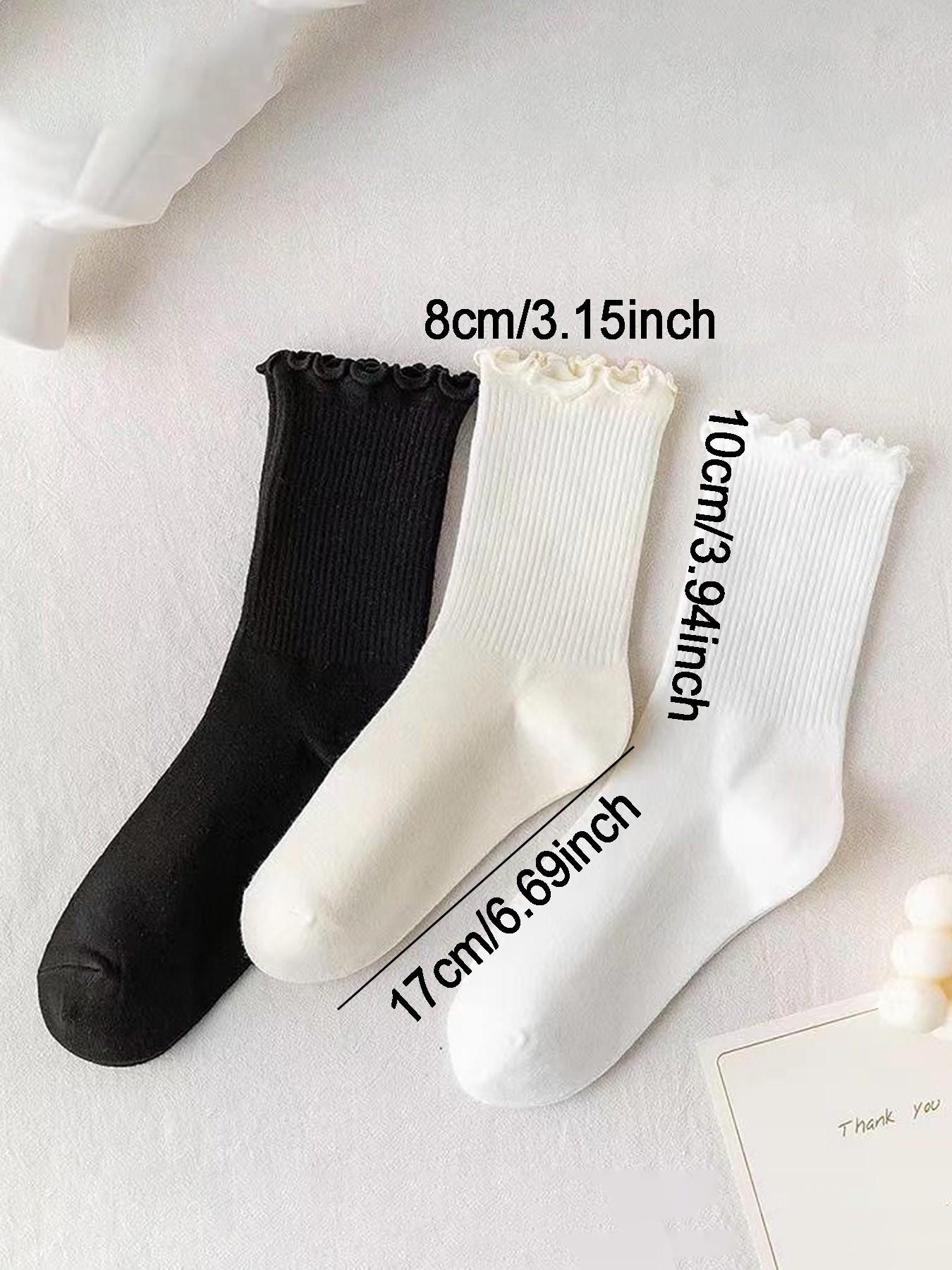 6 Pairs of Ruffle Socks for Women, Cute Ruffle Ankle Socks for Spring