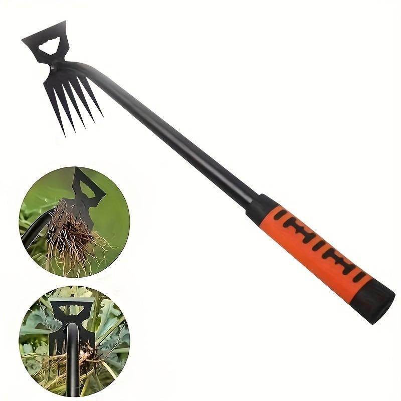 Weed Removal Tool, Garden Hoe for Soil Aeration, Dandelion Control Spade, Manganese Steel Weeding Rake, Essential Gardening Equipment