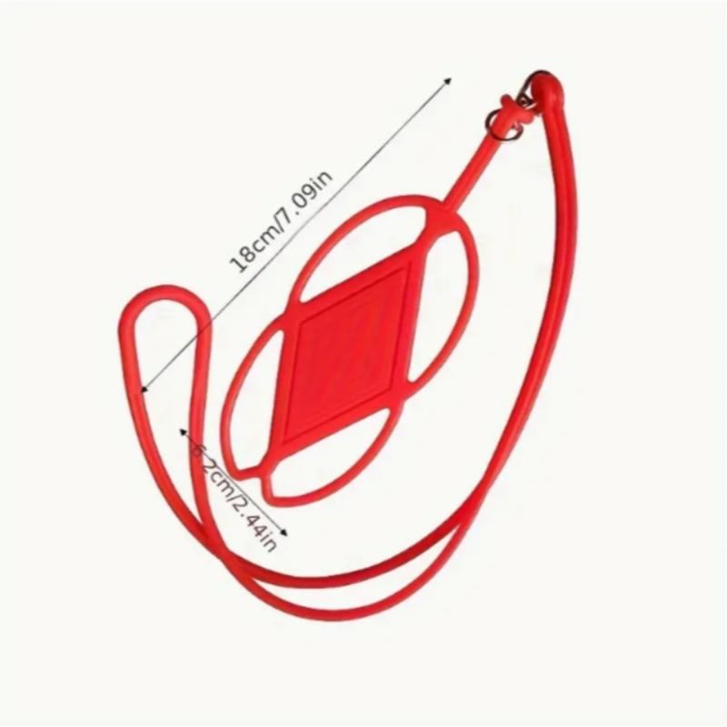 Phone Lanyard with Silicone Card Holder, Universal Durable Neck Strap for Mobile Devices, Elastic Outdoor Use with Badge Holder