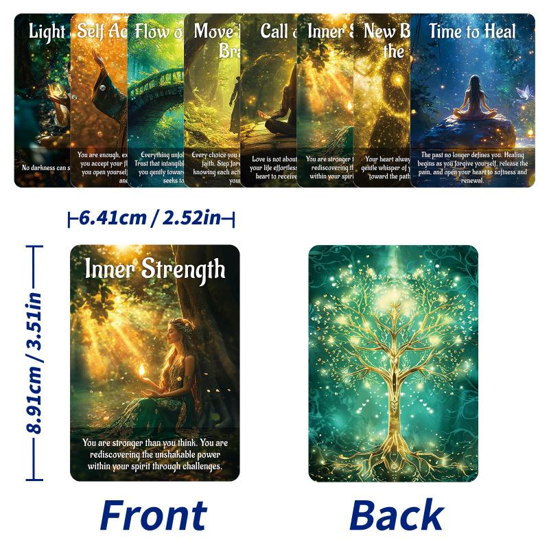 Mystic Forest Oracle Cards  New 50-Card Creative Board Game for Gatherings, Parties, and Multiplayer Divination and Fortune-telling