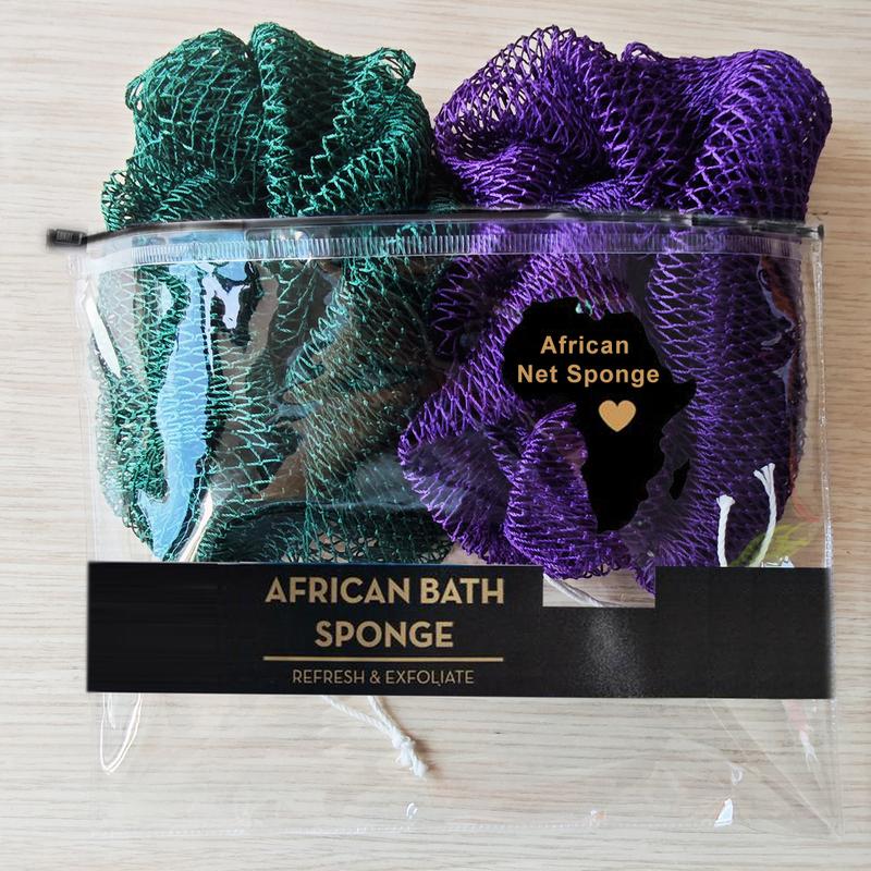 2 PCS Authentic African Exfoliating Net Bath Sponge