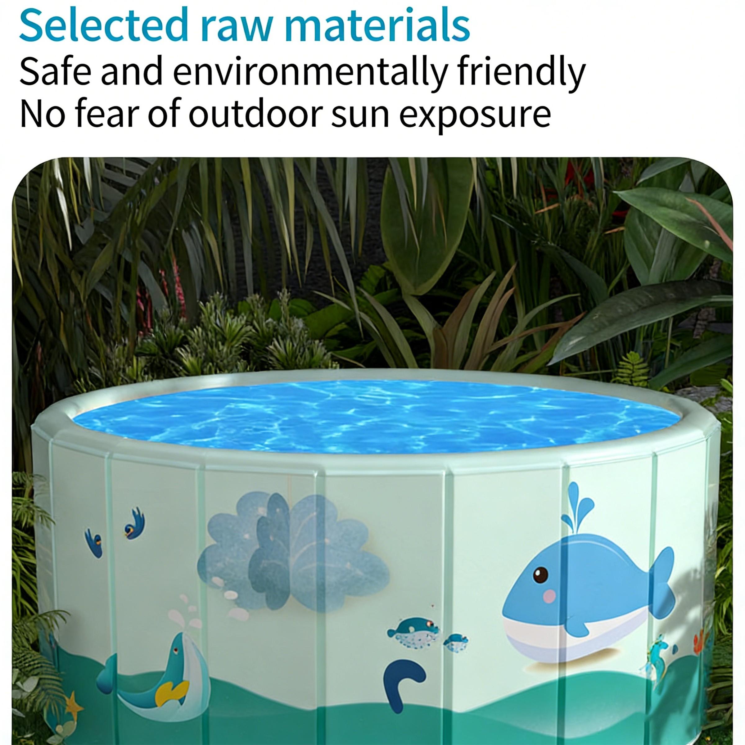1piece No-Inflation Foldable Swimming Pool Home Outdoor Thickened Pool Fence Game Sand Pit Durable Design Easy Assembly