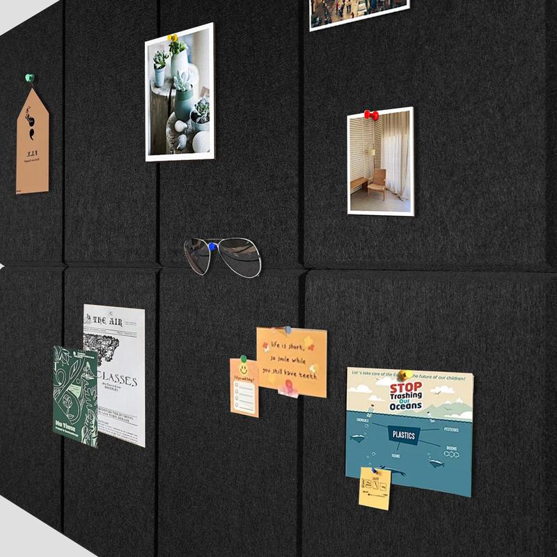 Cork Board, 6pcs Square Message Board, Wall Decor, Photo Board, Office Decor, Home Decor, Office Supplies, School Supplies, Ornaments, Home Decor Accessory