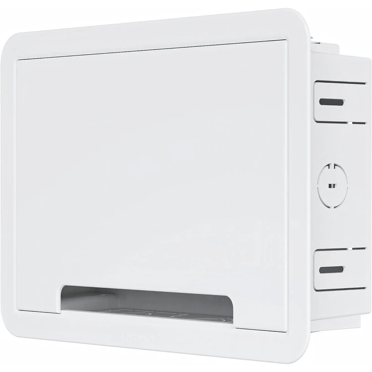 9'' in-Wall Media Box & Recessed Outlet Box with Cable Management - Structured Media Enclosure Compatible with Streaming Media Players - WiFi Friendly Design