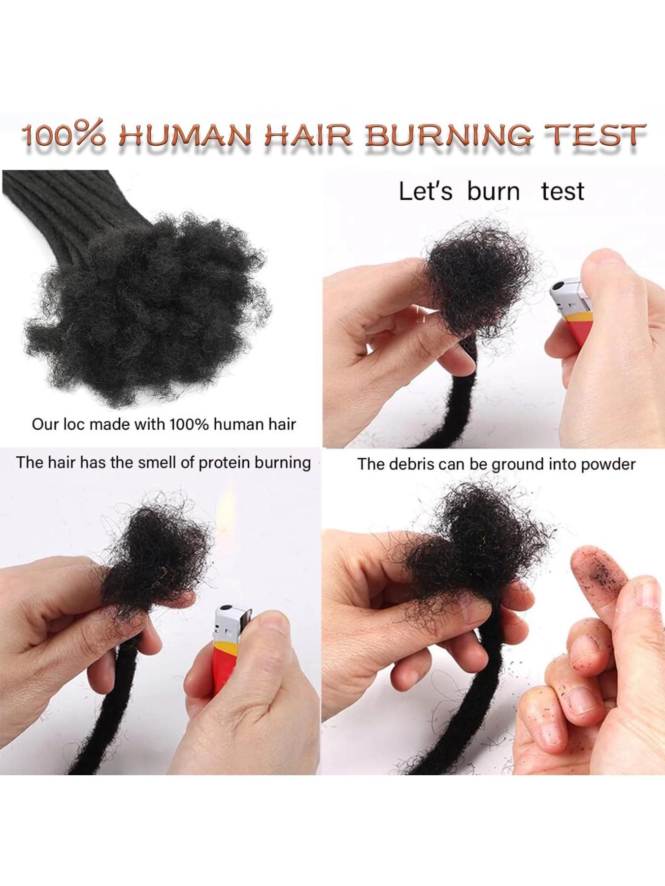 Handmade Human Hair Dreadlocks,0.6cm Dreadlock Extension 100% Full Handmade Permanent Dreadlock Extension for Women/Men/Kids Can Be Dyed Bleached  (0.6cm #1B/27, #1B/30#, 1B/99J#,27#, 30#, #99j, 4-16 inch 10-60 Strands)