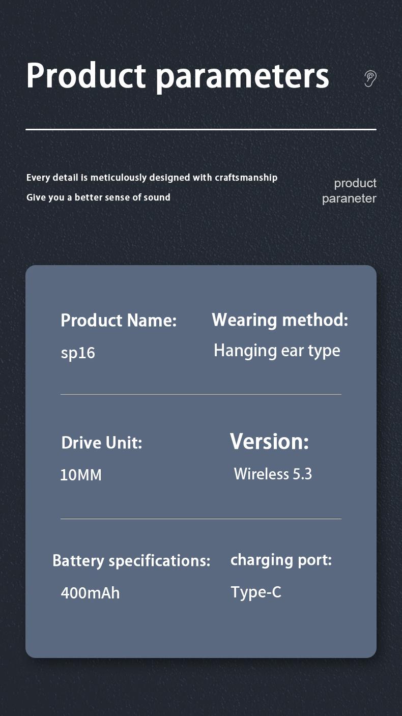 MSHUKCOE Bluetooth Headphones Wireless Earbuds With Charging Case Digital Display Sports Ear buds with Earhook Premium Deep Bass IPX5 Waterproof Over-Ear Earphones for TV Phone Laptop