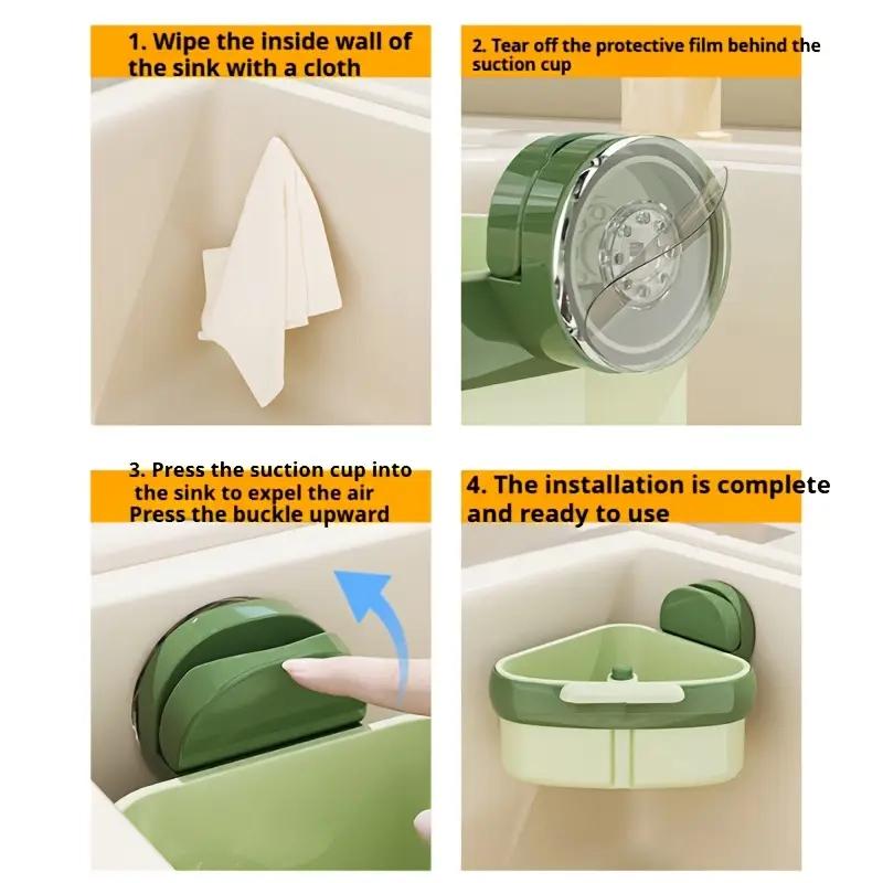 Upgraded Triangular Kitchen Sink Strainer Basket, Space-Saving Design for Dishwasher Use, Heavy-Duty Easy Clean, Ideal for Small Spaces, Kitchen Accessories