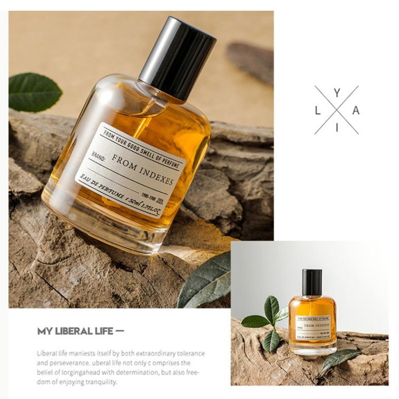 50ml Wooden Aromatherapy Perfume, Fragrance for Men and Women, Aromatic Woody Fragrance, Cozy Vanilla Bourbon Natural Essential Oil