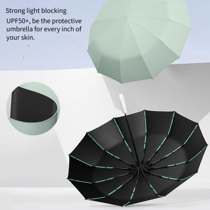 Auto Open Folding Umbrella with Quick-Release Handle, Windproof Portable Rain Umbrella, Unisex Fashion Car Umbrella, All Weather Use