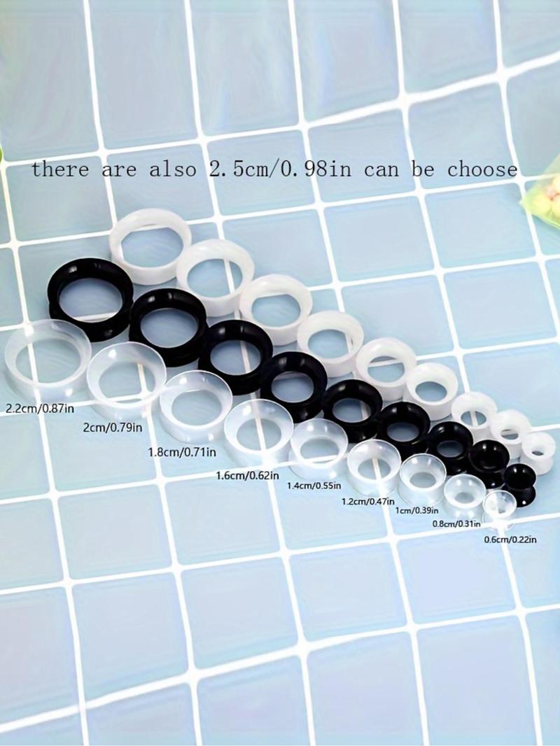 pierxs 20pcs Silicone Ear Plugs and Tunnels/Flesh Tunnels/Glow in The Dark Silicone Gauges/Plug Gauge Earrings/Ear Expander Stretchers 2g 0g 00g