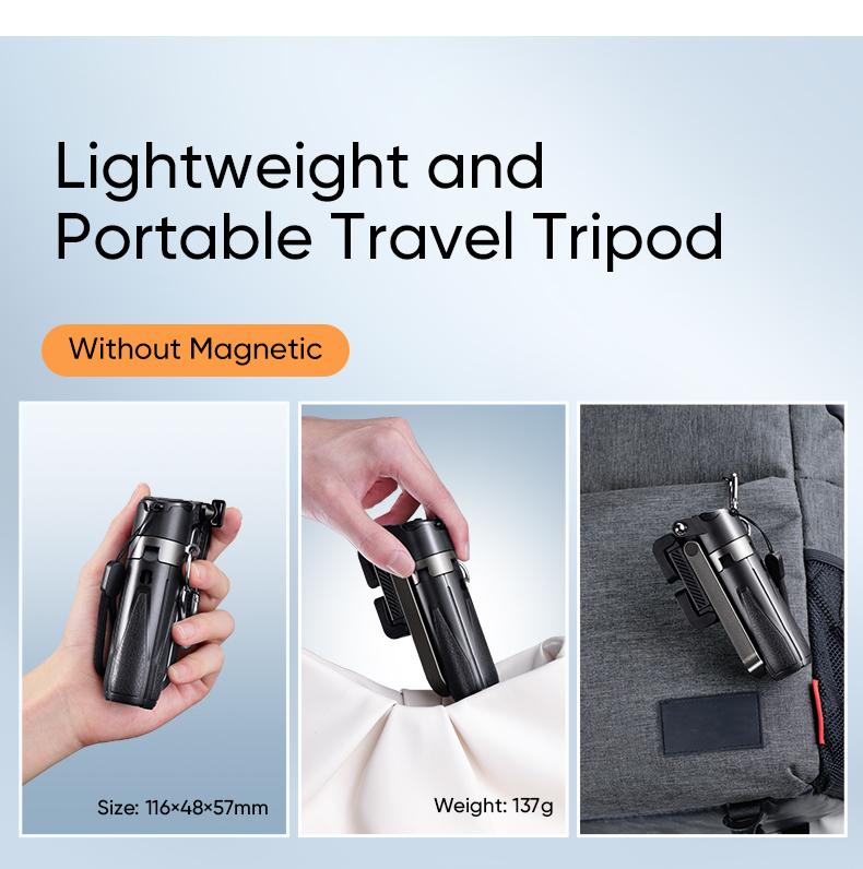 NEW - MAGIC JOHN 4-in-1 Multifunctional Magnetic Selfie Stick – 360° Rotation, Compact & Stylish, With wireless Bluetooth control, Magnetic Phone Holder for Selfies/Video Recording/Vlogging, Compatible with Most Phone Modes