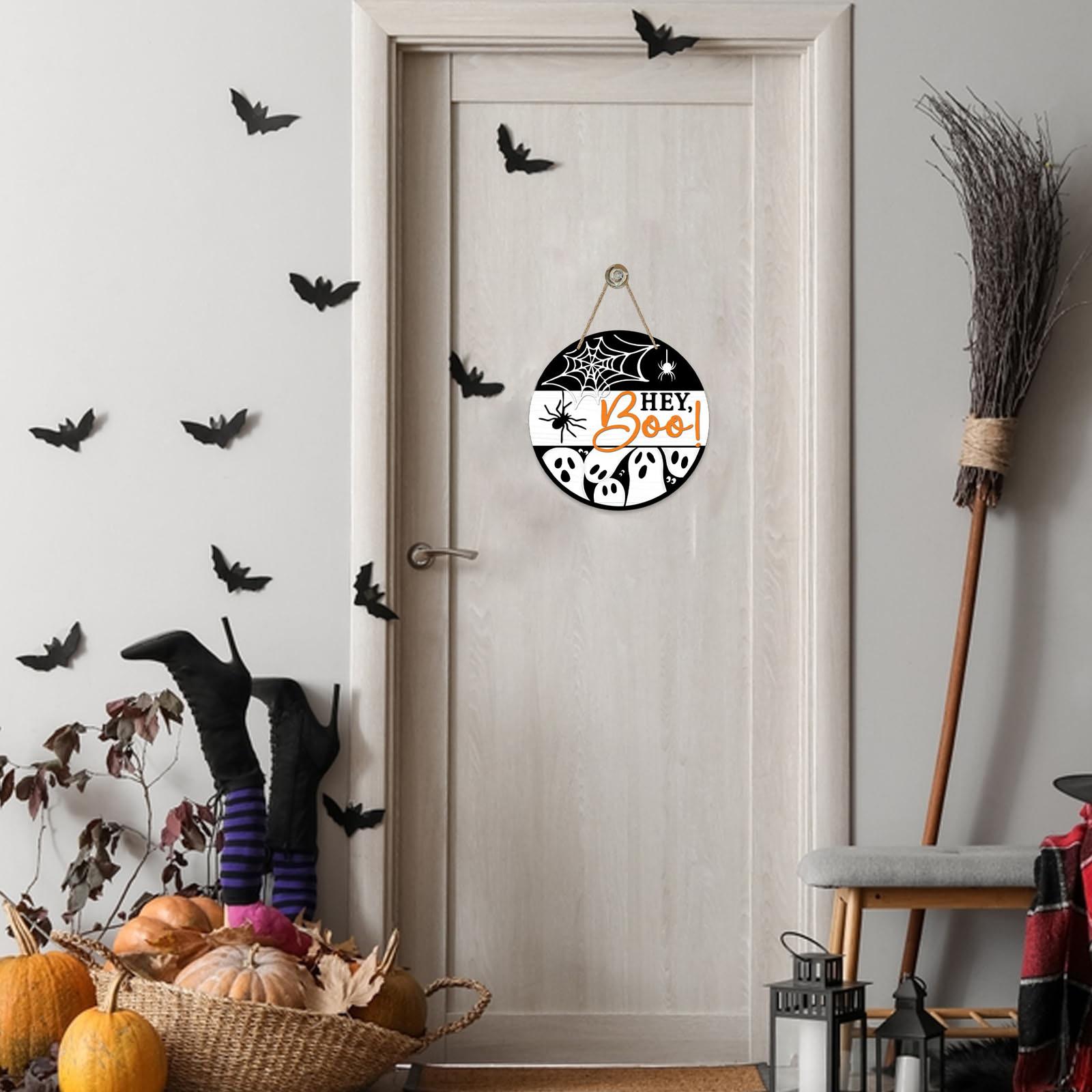 Halloween Hanging Decor, 1 Count Boo Letter Pattern Hanging Sign, Halloween Decoration for Home Party, Festivals & Party Supplies