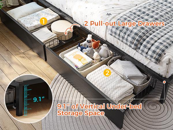 Hasuit Twin Corner Bed Frame with Storage Bookcase, Twin Size Daybed with 2 Underneath Storage Drawers, Kids Bed Unit with Charging Station and LED Light, Modern Teenagers Bedframe