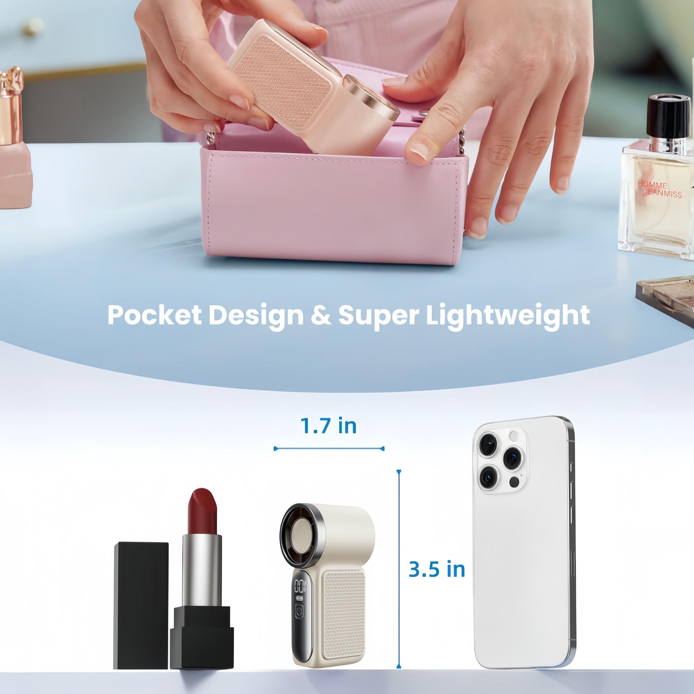 High-Speed Mini Handheld Fan, USB Rechargeable, Long Battery Life, Portable Cooling Device, Ideal for Outdoor Activities