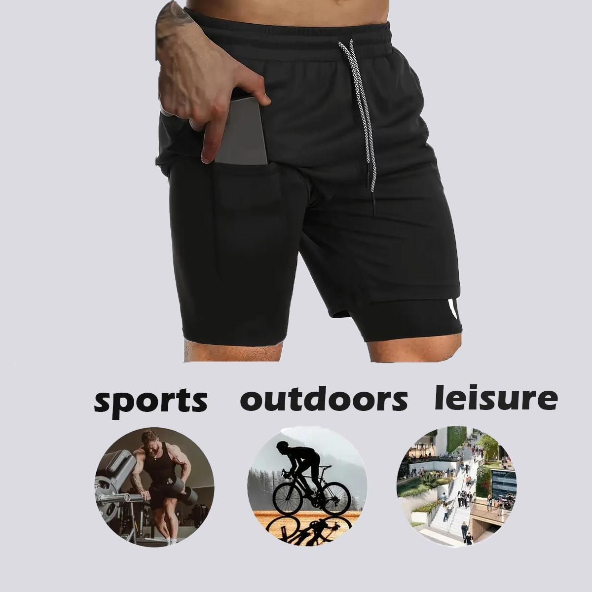 Regular Fit Sporty Quick Dry Breathable Track Shorts with Pockets Colorblock & Cartoon Print Drawstring Waist 2 IN 1 Basketball Shorts for Men Women gym shorts basketball game outfit