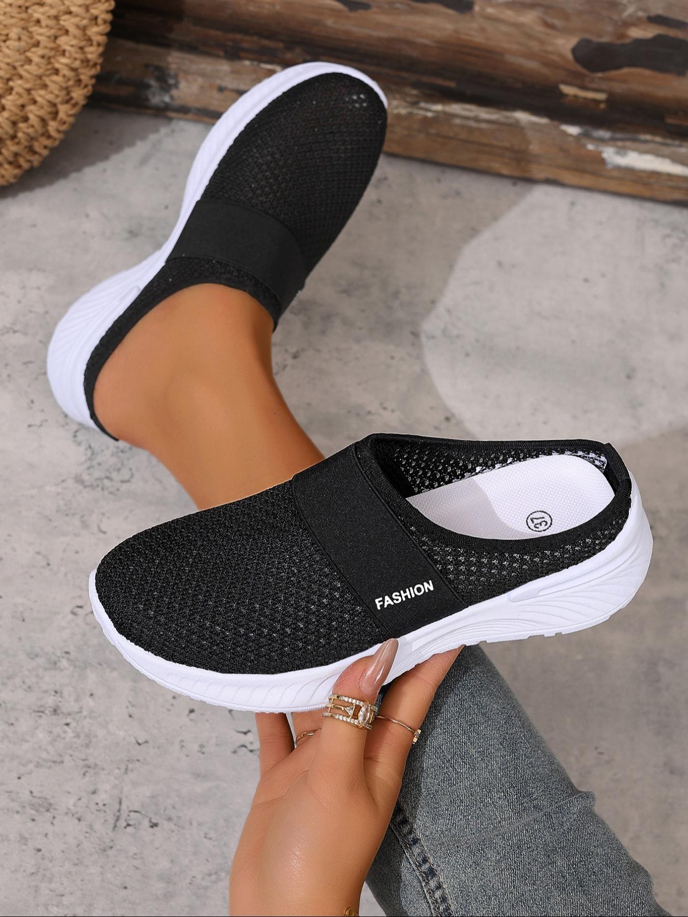 Women's Casual Slip On Lightweight Sneakers, Slip-On Style, Breathable Mesh Upper, Comfortable Fit for Spring Summer Beach Vacation Travel