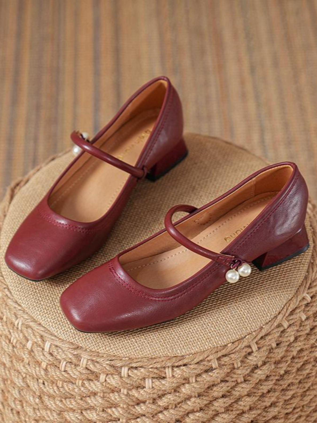 2026 French Style Women’s Comfortable Flat Shoes, Elegant Mary Jane Design with Low Heel and Rubber Sole for Work & Casual Outings, Soft and Lightweight for All-Day Wear