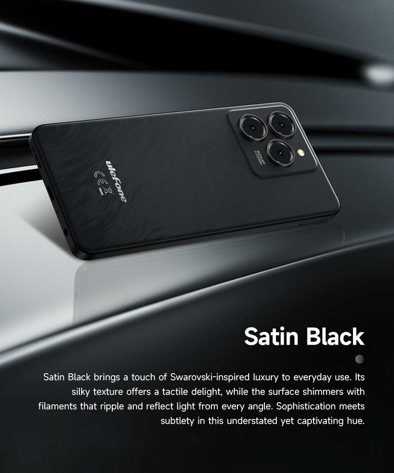 Ulefone Note 20 Pro Unlocked Phones, Android 14 OS, 8GB+128GB/256GB ROM 1TB Extension, 6.75” HD+ 90Hz Screen 6000mAh Battery Smartphone, 50MP Main Camera, 4G Dual SIM Cell Phone, Widevine L1 Certified - Black