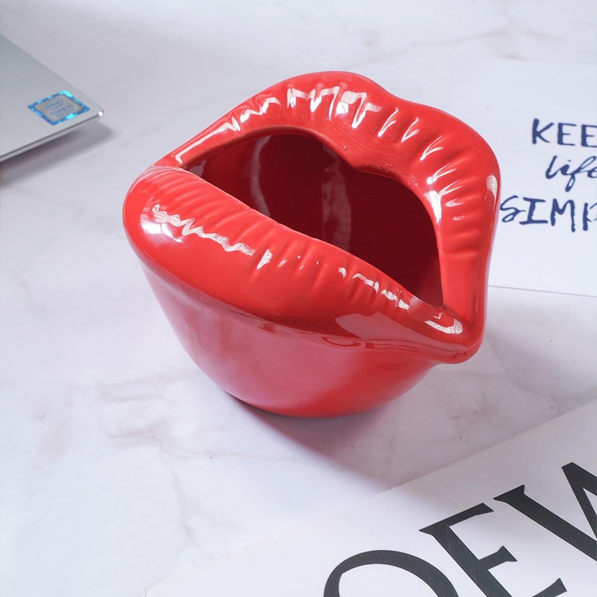 Lips Resin Storage Box, Cute Photography Prop Decorative Box, Handmade Desktop Organizer, Home Decoration Craft, Small Items Holder