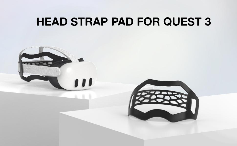 APEXINNO VR Head Strap Pad for Quest 3S/Meta Quest 3/Oculus 2 Headset Accessories, TPU Head Strap Cushion for Meta Quest 3/3S Elite Strap, Bracket for The Back of The Head Headstrap