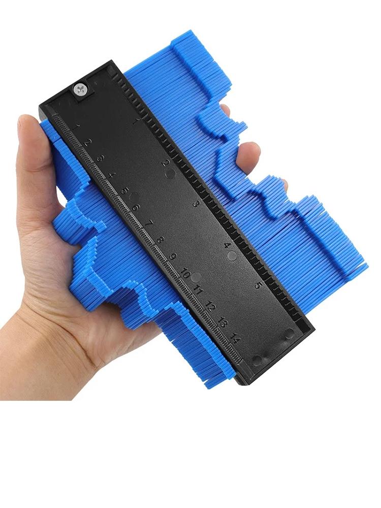 Contour Gauge, 1 Count Precision Shape Duplicator for Corners & Wood, Versatile Plastic Ruler for Carpet, Tiles and Laminate, Ideal Tool for DIY Woodworking Enthusiasts
