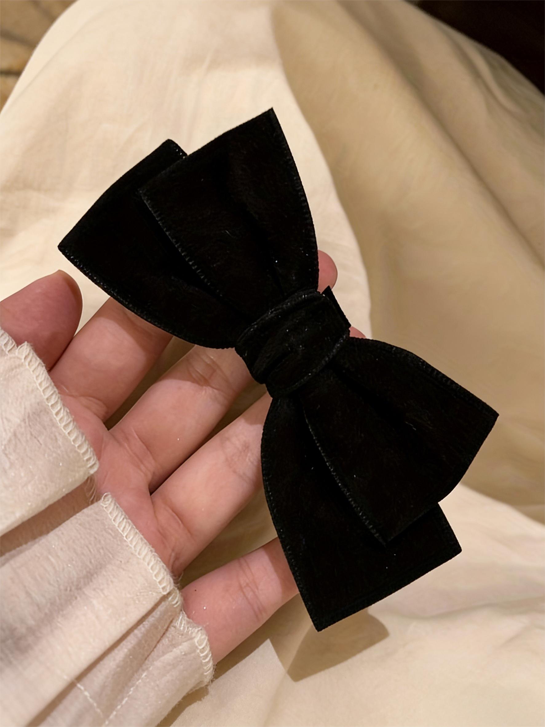 Elegant Velvet Bow Hair Tie, Vintage French Style, New Fall Winter Accessory, 1 Piece, Perfect for Stylish