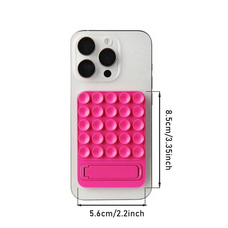 Silicone Suction Cup Phone Stand, Adjustable Holder with Metal/rubber Base, Foldable Neck Tube, Compatible with iPhone & Smartphones