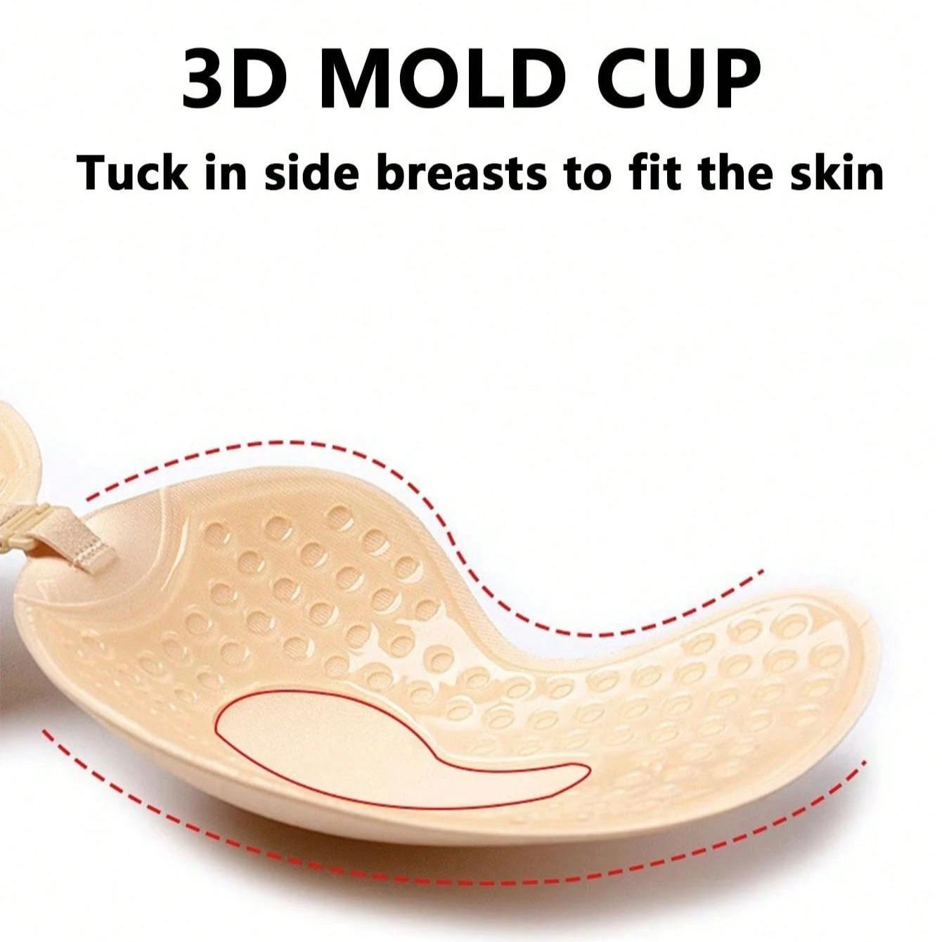 Large size seamless invisible bra, sexy strapless silicone adhesive bra, enhance and plump small breasts, dress/wedding strapless bra