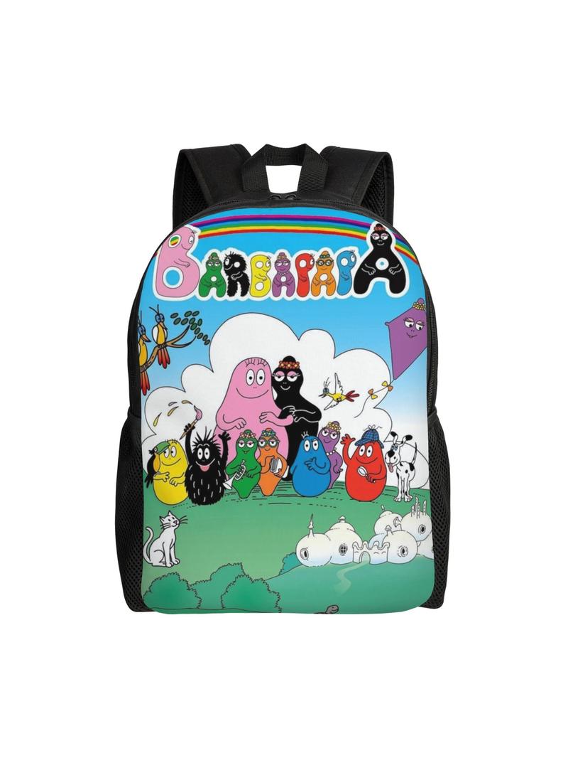 1 Piece Barbapapa Knapsack Happy Family Sturdy Shoulder For Women Birthday Super Quality Handbag Picnic