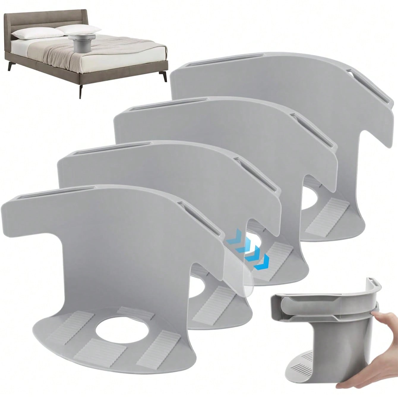 Bed Sheet Clips Set (4 Pack), Bed Sheet Grippers, Secure Corners for All Mattress Sizes, Durable Bedding Accessories, Keeps Sheets Tight Fit