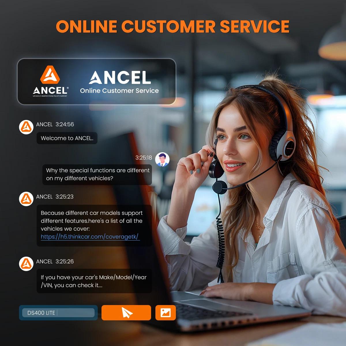 ANCEL DS400 Lite Bi-directional Car Diagnostic Scan Tool OBD2 Scanner ECM/TCM/ABS/SRS Code Reader Scan Tools, 7+ Reset Services Mechanic Tools,FCA  AutoAuth,Lifetime Free Update,Car Accessories,Car Stuff,utomotriz escaner para carros