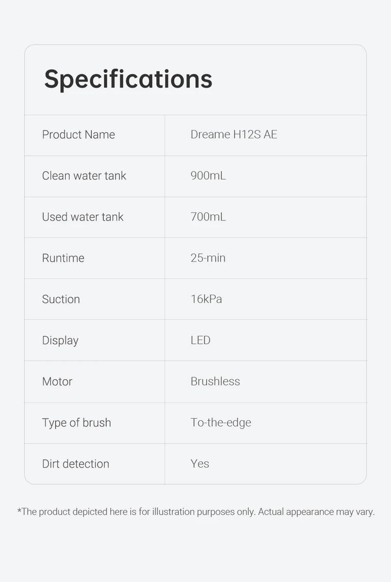 DREAME H12s Vacuum Mop, Cordless Wet and Dry Vacuum, Cordless Vacuum Mop All in One for Hard Floors, Edge Cleaning with Dirt Detection, Hot Air Drying, Smart Floor Cleaner Great for Sticky Messes on Multi-Surfaces
