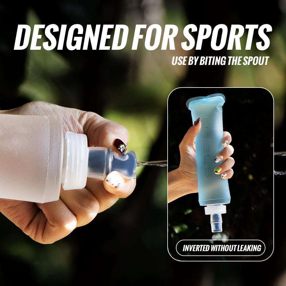 Wrels Lightweight Foldable Drink Bottle, Small Volume Large Capacity Sports Water Bottle, Available in 150ML, 250ML, 500ML, Portable Sports Bottle